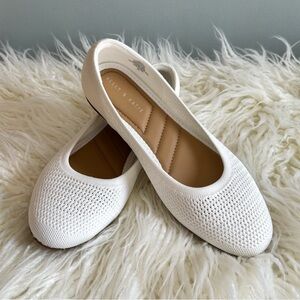 Kelly & Katie White Knit Flats